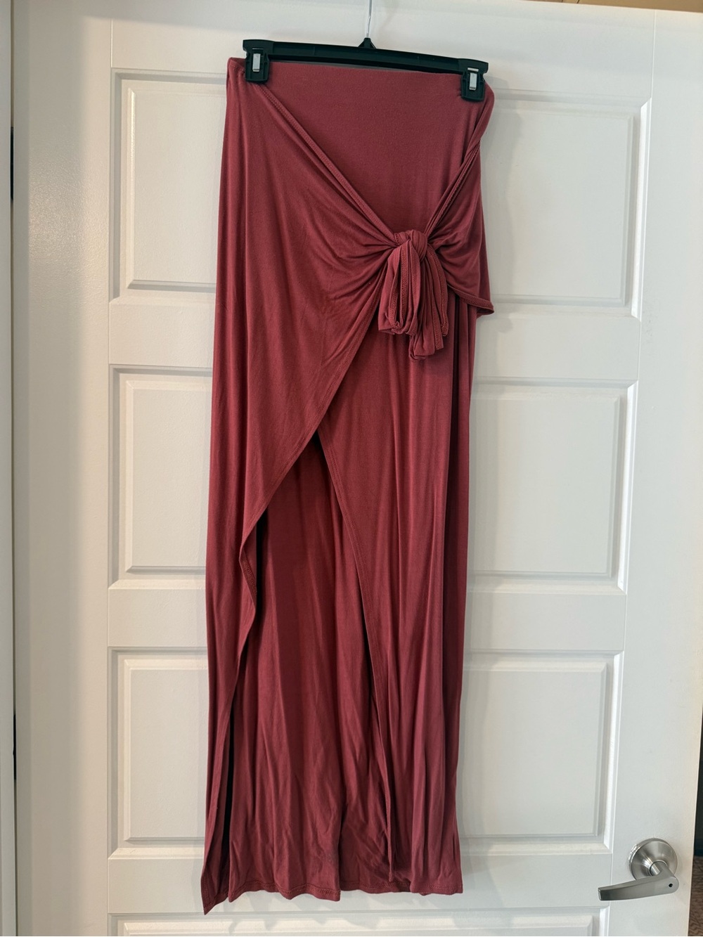 Blue Rain Dusty Rose Wrap Maxi Skirt
